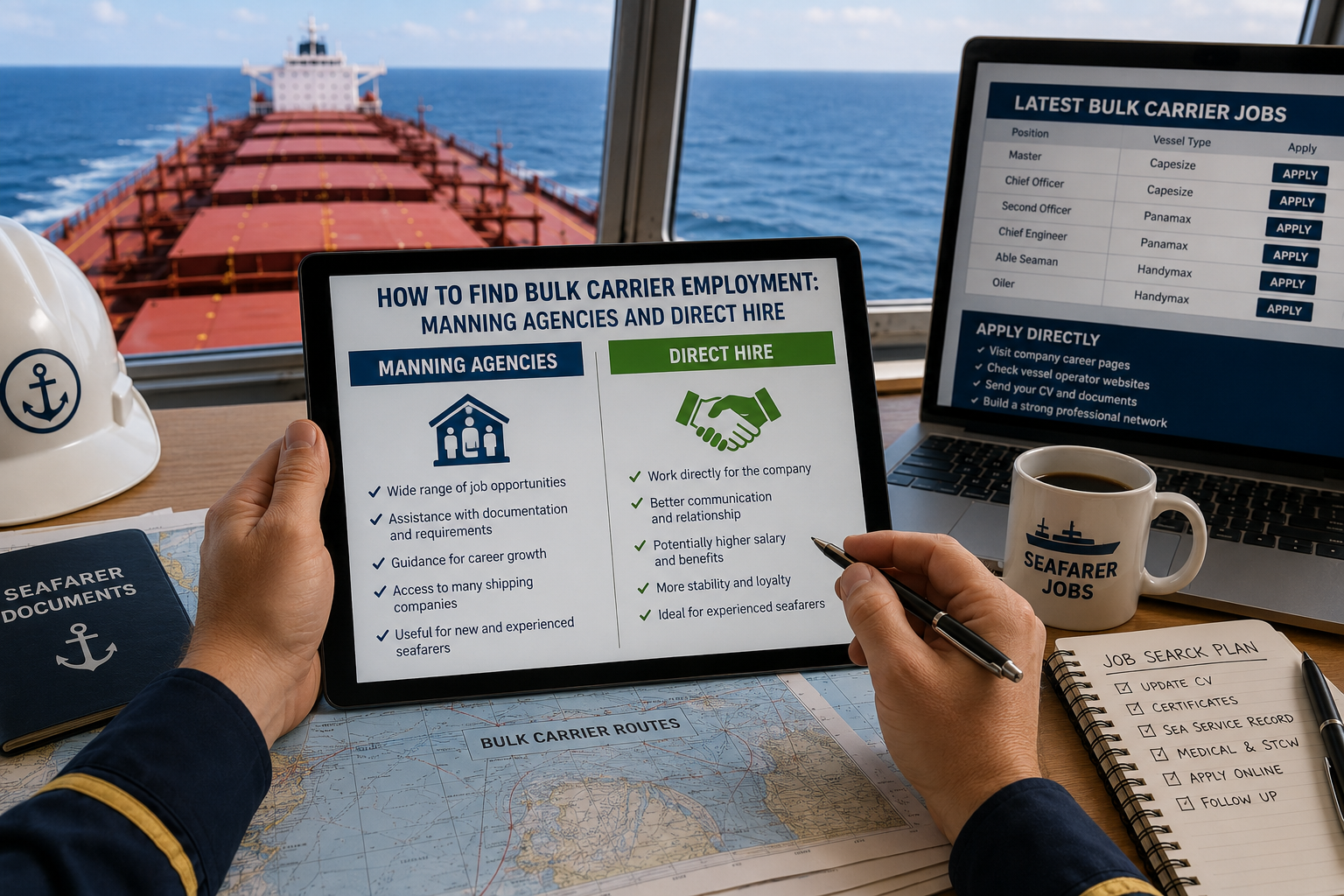 How to Find Bulk Carrier Employment: Manning Agencies and Direct Hire